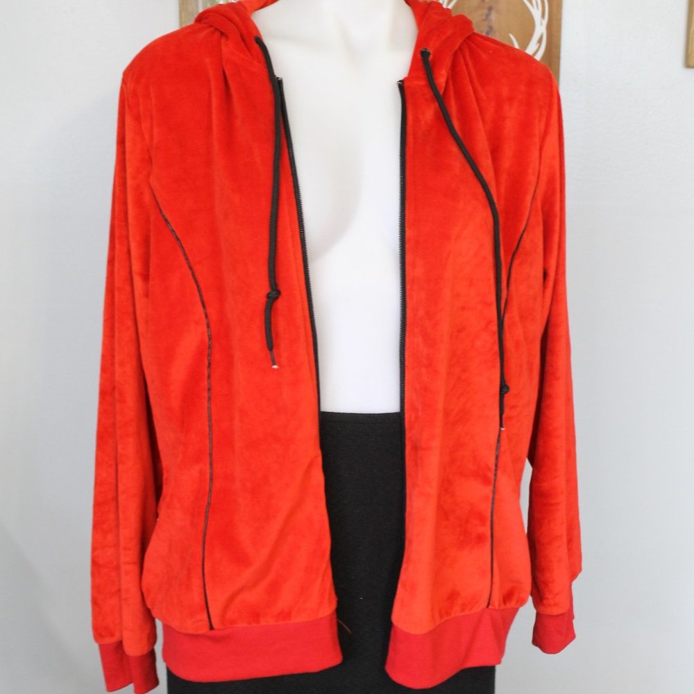 Lucy Diamonds Velour Hooded Zip-Front Jacket